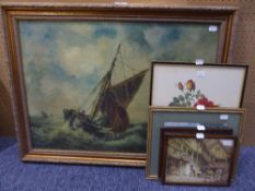 REDOUTE, COLOUR PRINT REPRODUCTION ?Roses SMALL COLOUR PRINT AFTER CONSTABLE AND THREE OTHER