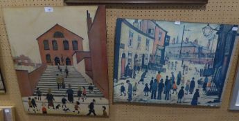 AFTER L.P. LOWRY, THREE BLOCK PRINTS (3)