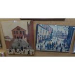 AFTER L.P. LOWRY, THREE BLOCK PRINTS (3)