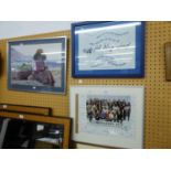 FACSIMILE PHOTOGRAPH AND SIGNATURES OF CORONATION STREET CAST INCLUDING ROY HUDD, FRAMED AND