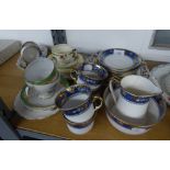 TWENTY ONE PIECE ROYAL ALBERT CHINA PART TEA SET, together with a QUEEN ANNE FAMOUS POETS SERIES ?