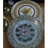 CAULDON CHINA DINNER PLATE, A PLAQUE AND ANOTHER (3)
