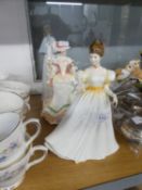 TWO ROYAL DOULTON CHINA FIGURES, ?ROSE?, NH3709 and ?KATHLEEN?, HN3609, and a SPANISH PORCELAIN