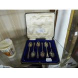 CASED SET OF SIX SILVER TEASPOONS