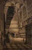 CHARLES BIRD (act. 1892-1907) ARTIST SIGNED ETCHING Westminster Abbey interior, faintly signed 19 ¾?