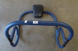 A CARL LEWIS 'SIT UPS' BODY EXERCISER AND A STEP MACHINE (2)