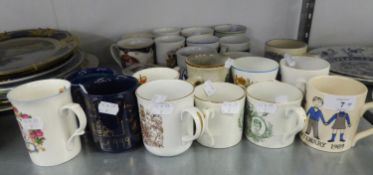 22 MAINLY ROYAL COMMEMORATIVE CERAMIC MUGS, GEORGE VI AND ELIZABETH II