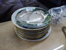 TEN CHINA COLLECTORS PLATES FEATURING BIRDS, including a set of eight, (10)
