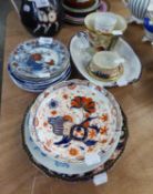 GRAINGER, WORCESTER BLUE AND WHITE CHINA PLATE, printed with a dragon, 7 ½? diameter, MATCHING ROYAL