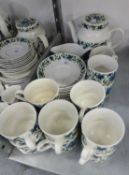 1960s/70s MIDWINTER TEA SERVICE TO INCLUDE, A TEAPOT, MILK JUG, SUGAR BASIN AND 12 TEACUPS AND