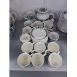 1960s/70s MIDWINTER TEA SERVICE TO INCLUDE A TEAPOT, MILK JUG, SUGAR BASIN AND 12 TEACUPS AND