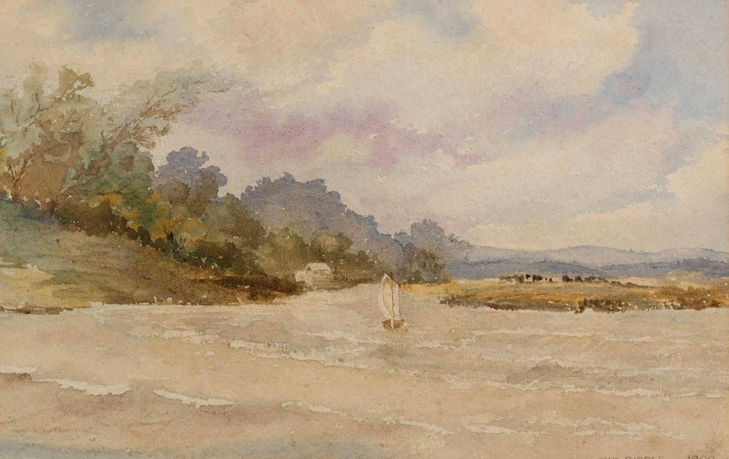 ARTHUR WILLET (1869-1951) WATERCOLOUR Highland lake scene Signed 9 ½? x 13 ½? (24.1cm x 34.3cm) - Image 3 of 4