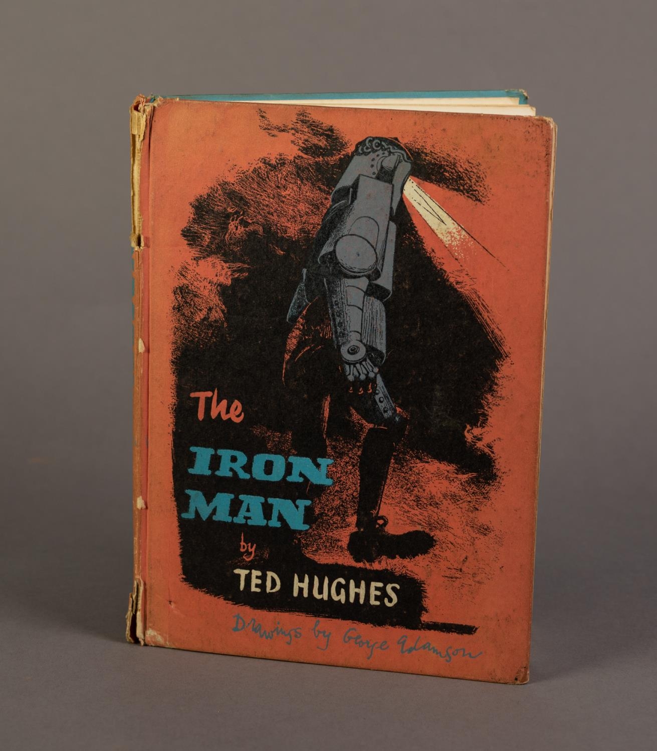 Ted Hughes- The Iron Man, drawings by George Adamson, pub faber & faber, 1968 1st Edition, ex - Image 2 of 7