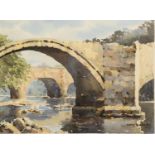 JOHN RICKARD (TWENTIETH/ TWENTY FIRST CENTURY) WATERCOLOUR DRAWING ?Hodder Bridges? Signed and