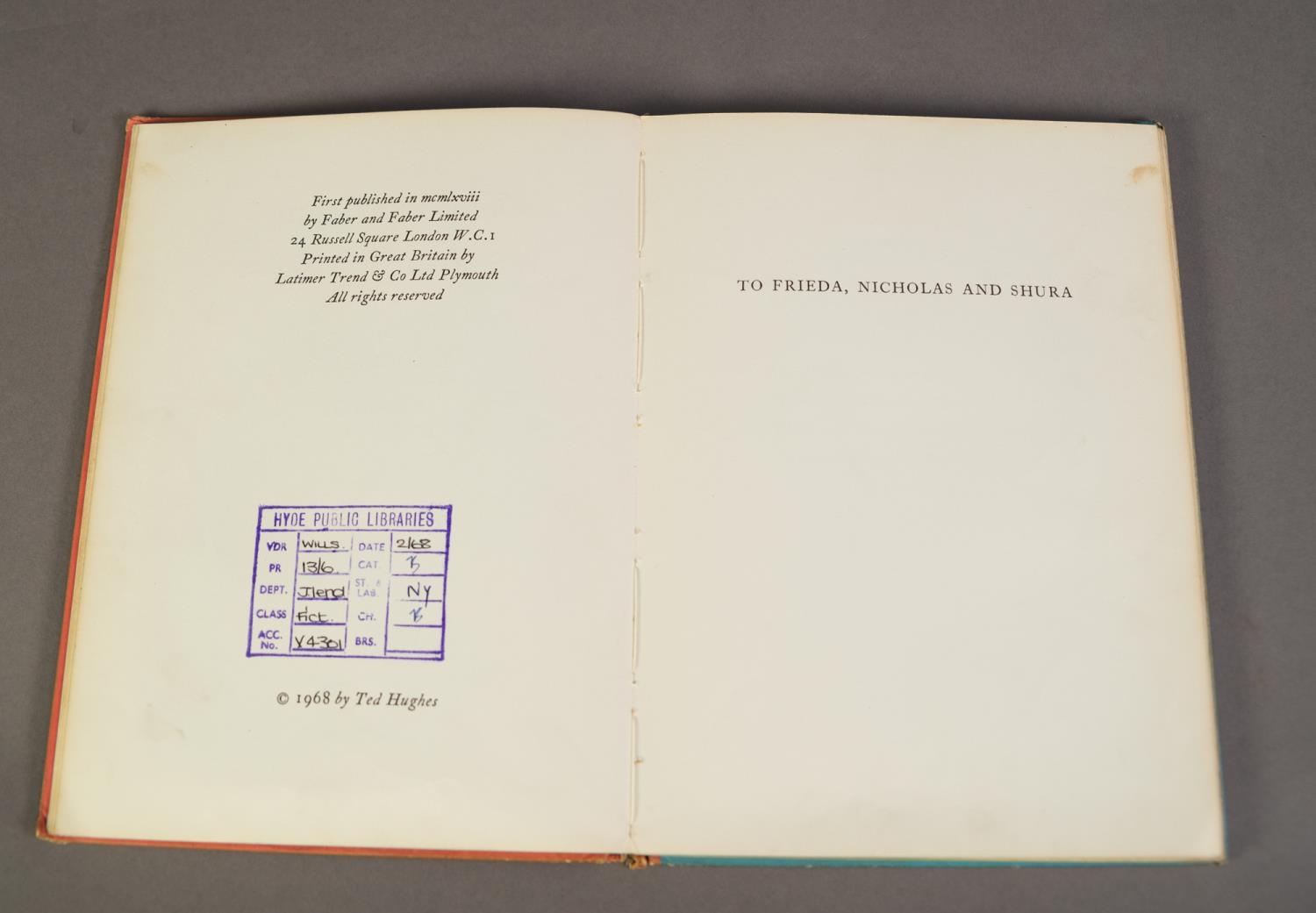 Ted Hughes- The Iron Man, drawings by George Adamson, pub faber & faber, 1968 1st Edition, ex - Image 4 of 7