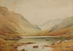 ARTHUR WILLET (1869-1951) WATERCOLOUR Highland lake scene Signed 9 ½? x 13 ½? (24.1cm x 34.3cm)