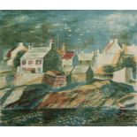 NORMAN JAQUES (1922-2014) TWO UNSIGNED AND UNTITLED COLOUR PRINTS Moelfre, Anglesey 20? x 23? (50.