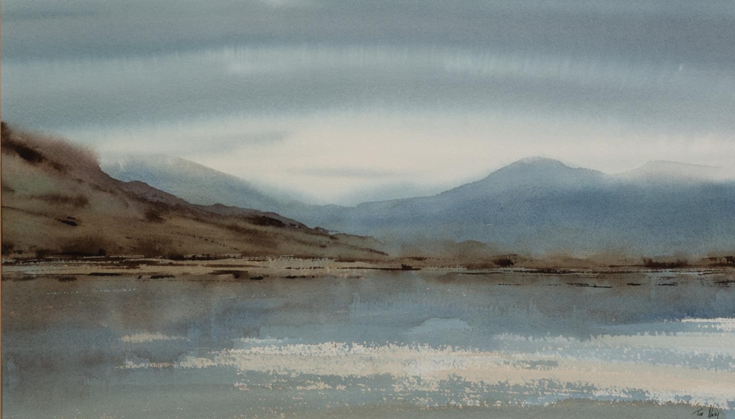 TIM NASH (MODERN) TWO WATERCOLOUR DRAWINGS ?Derwent Water, Lake District? Signed, titled to label