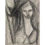 GOLDA ROSE (1921-2016) GRAPHITE Female portrait Signed 11 ¼? x 8 ¾? (28.6cm x 22.2cm) C/R-good