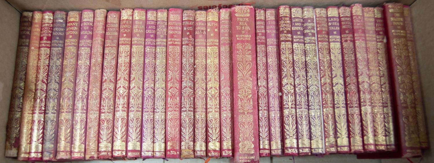 Rudyard Kipling- The Jungle Book, pub Macmillan 1917, bound in limp leather boards, together with