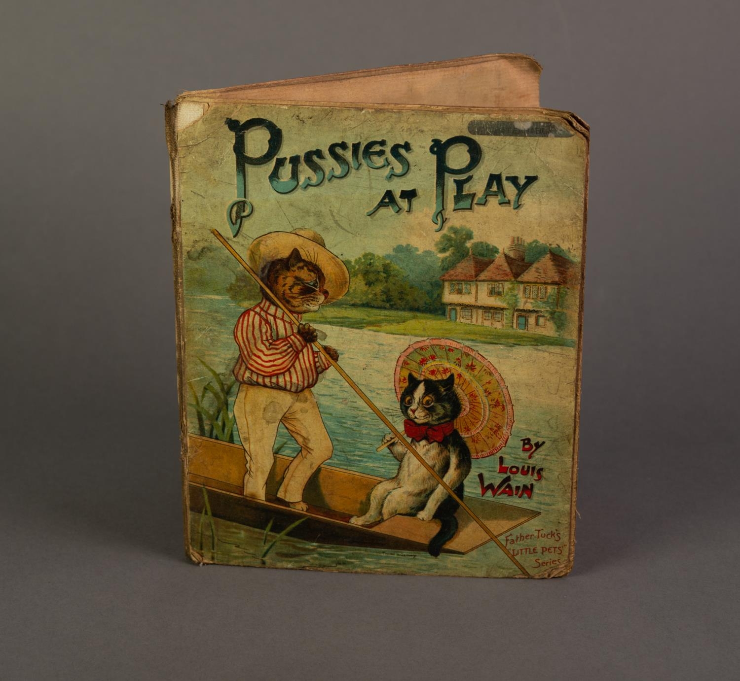 Louis Wain- Pussies at Play, Father Tuck?s Little Pets Series, circa 1910s, paper over linen (