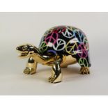 DIEDERIK VAN APPLE (b.1985) MIXED MEDIA SCULPTURE ?World Peace Golden Peace Turtle?, (94/99), with