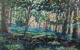 TIMMY MALLETT (B.1955) ARTIST SIGNED LIMITED EDITION COLOUR PRINT Bluebell Shadows, (93/195), no