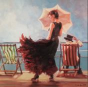 *MARK SPAIN (b.1962) ARTIST SIGNED LIMITED EDITION COLOUR PRINT Dancing on the Deck, (66/195) no