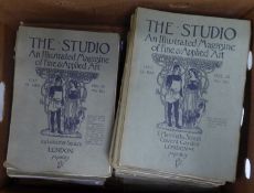 A large quantity of The Studio, An Illustrated Magazine of Fine & Applied Art, all in original