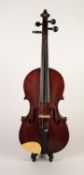 EARLY 20th CENTURY THREE-QUARTER SIZED FRENCH VIOLIN, labelled Medio Fino and having 14 1/8in (33.