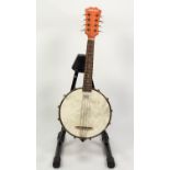 ASHBURY AB-37M OPENBACK MANDOLIN BANJO, with stained maple rim and neck and fifteen frets to the