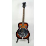 ?VINTAGE? VRA-400VSB RESONATOR GUITAR, in sunburst, in a BOSTON black soft case