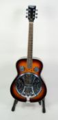 ?VINTAGE? VRA-400VSB RESONATOR GUITAR, in sunburst, in a BOSTON black soft case