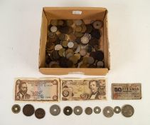 SELECTION OF EIGHTEENTH CENTURY AND LATER EUROPEAN AND WORLD COINS, includes Republica de Panama