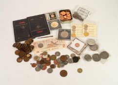 COLLECTION OF MAINLY GREAT BRITAIN PRE DECIMAL AND DECIMAL COINAGE, to include; two brilliant