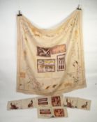 1960s AUTRALIAN NORTHERN TERRITORY 'POLISH MADE' LINEN ADVERTISING WALL HANGING, block printed in