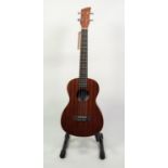 BRUNSWICK BU4B BARITONE UKUELELE, in stained mahogany, in a STAGG black soft case