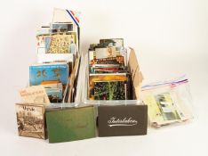 CIRCA 1960's AND LATER POSTCARDS AND EPHEMERA  including; packs of postcards from travels abroad