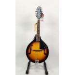 STAGG M20 MANDOLIN, in sunburst yellow, in a STAGG black and grey soft case