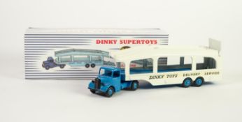 RESTORED DINKY SUPERTOYS 'PULLMORE CAR TRANSPORTER' No. 982, IN REPRODUCTION PICTORIAL BOX, together