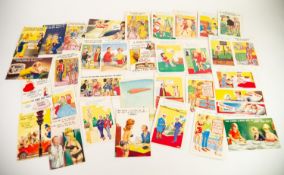 APPROX 110 COMIC POSTCARDS CIRCA 1970's AND LATER mainly unused by Carlos, Pedro, Rex etc.. and a