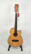 TANGLEWOOD WINTERLEAF TW12 CE, 12 STRING ELECTRO ACOUSTIC GUITAR, with spruce top and mahogany back,