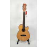 TANGLEWOOD WINTERLEAF TW12 CE, 12 STRING ELECTRO ACOUSTIC GUITAR, with spruce top and mahogany back,