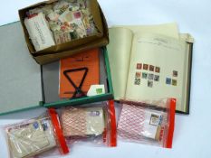 MIXED LOT TO INCLUDE; A SPECIALLY FILLED GREEN ALBUM, file box with GB pre-decimal commemoratives, a