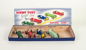 REPRODUCTION DINKY TOYS - GIFT SET No. 4  RACING CARS BOX CONTAINING FOUR ONLY 1954-1962 DIE CAST