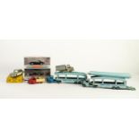 TWO DINKY TOYS - PULLMORE CAR TRANSPORTERS, NO. 582, each WITH LOADING RAMP, TWO MODERN DINKY