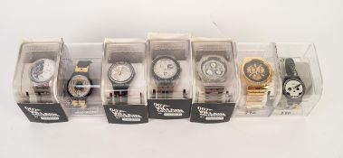 SEVEN LIMITED EDITION SWATCH ?007 VILLAIN COLLECTION? WRIST WATCHES, comprising: ?HUGO DRAX?, ?