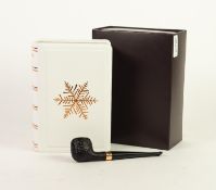 BOXED LIMITED EDITION DUNHILL ?CHRISTMAS 2005 SMOKING PIPE, (201/400), with 18ct rose gold collar,