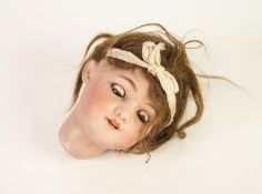 SIMON AND HALBIG EARLY TWENTIETH CENTURY DOLLS BISQUE SOCKET HEAD,  having moulded and painted
