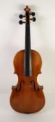 EARLY 20th CENTURY VIOLON, probably Mirecourt, with 14 1/4in (36cm) two piece back, in old